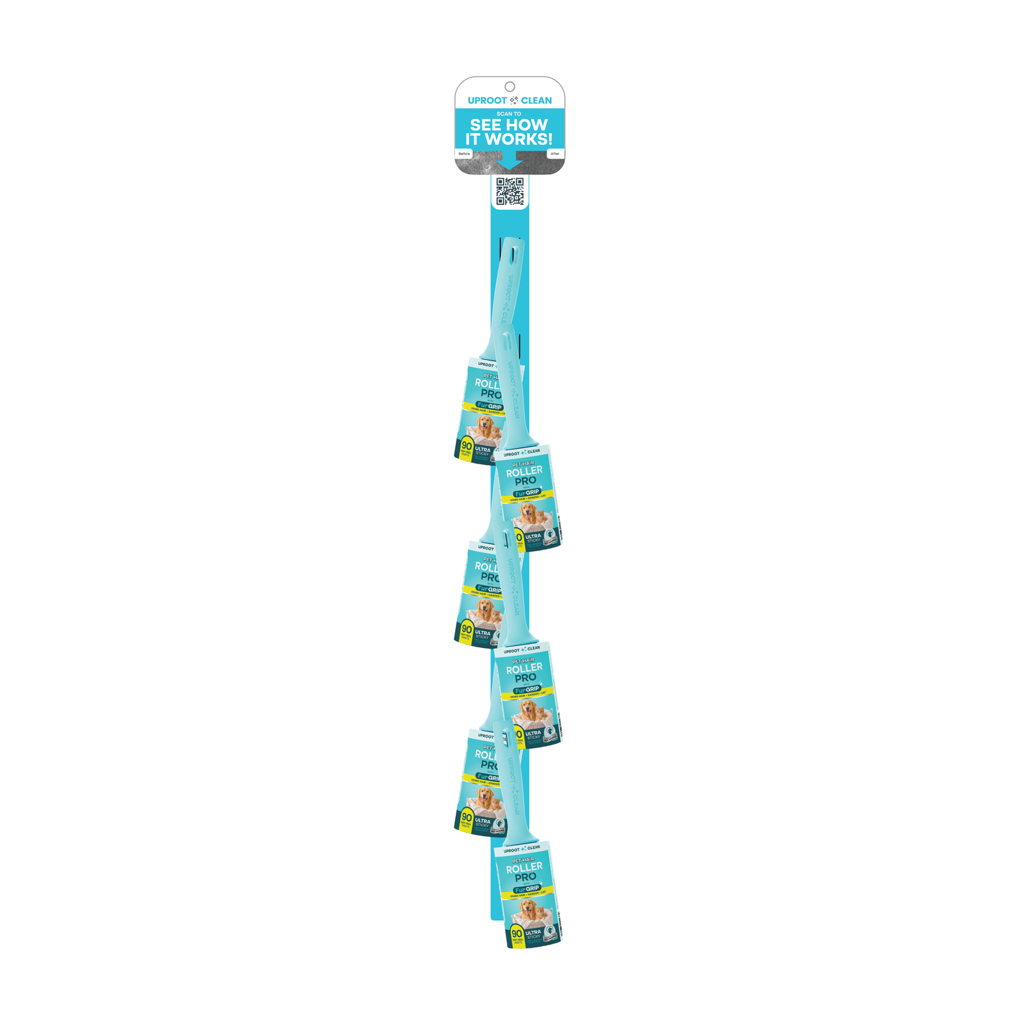 Pet Hair Roller Pro - 6 Unit Clipstrip
