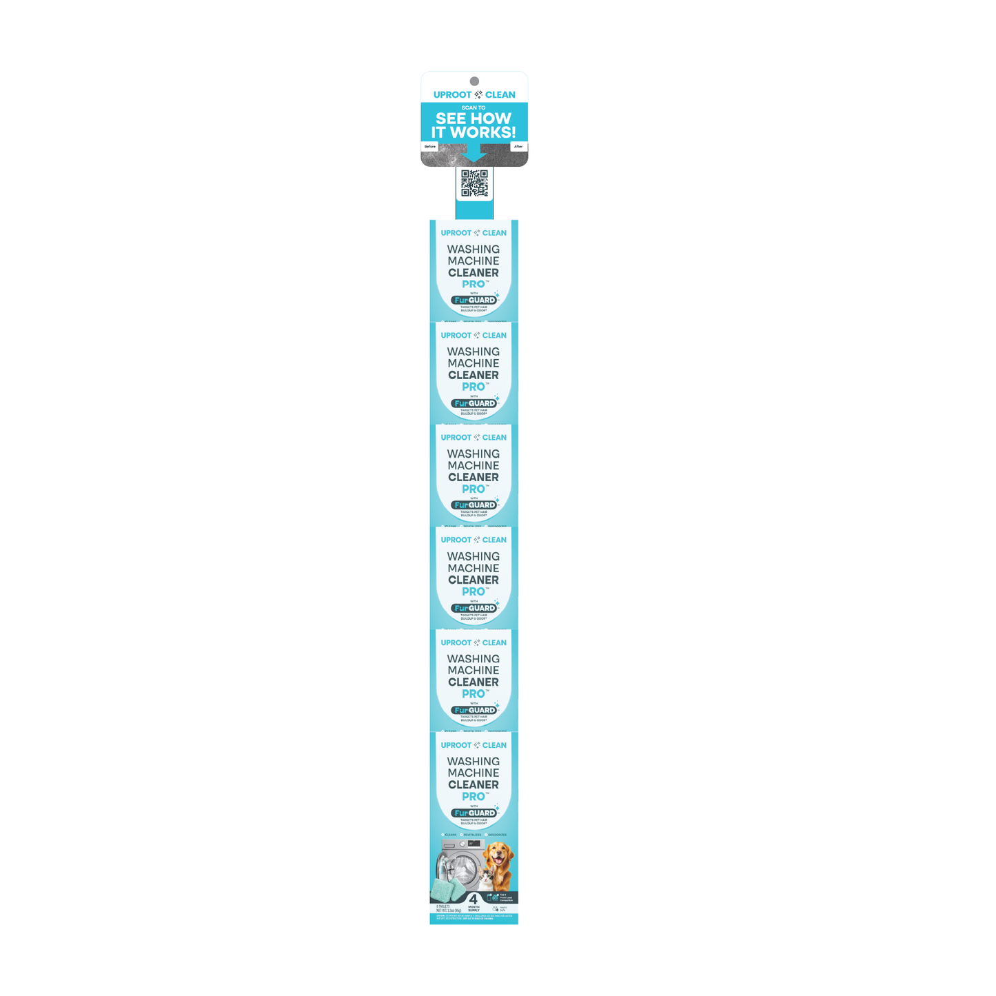 Washing Tabs Pro (4 month) - 6 Unit Clipstrip